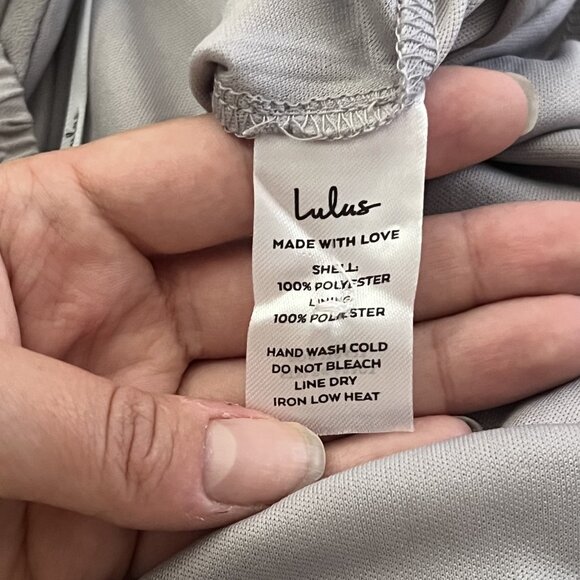 Lulu's Light Gray Off-Shoulder Maxi Dress - Picture 5 of 8